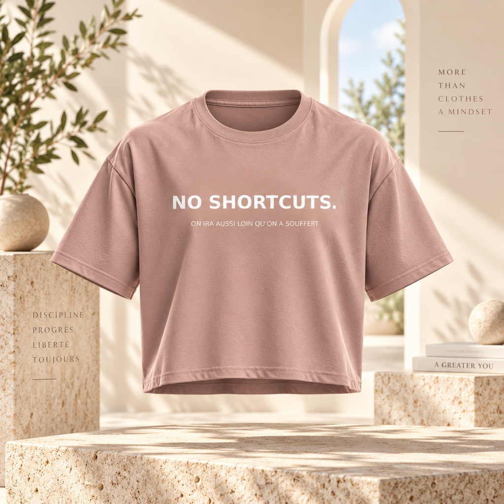 NO SHORTCUTS. — Crop Top