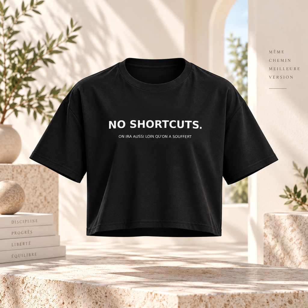 NO SHORTCUTS. — Crop Top