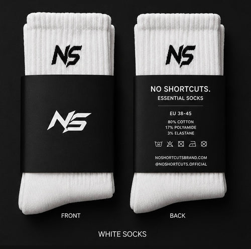 NO SHORTCUTS. — Essential Socks